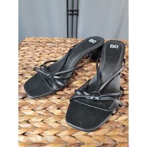 BP Nordstrom High Heel Sandals Black Valerie Wrap Around Ankle Size 8.5
